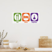 Schlaftechniker essen poster (Küche)