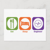 Schlaftechniker essen postkarte (Vorderseite)