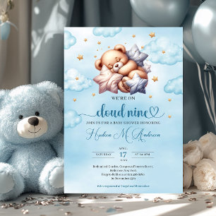 Schlafteddy Bärenwolke 9 Babydusche Einladung