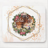 Schlaftier, braune Tiergrafie Mousepad (Vorne)