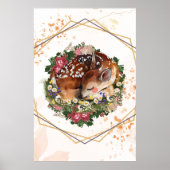Schlaftier, braune Tiergrafie Poster (Vorne)