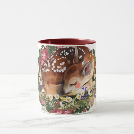 Schlaftier, braune Tiergrafie Tasse (Zentrum)