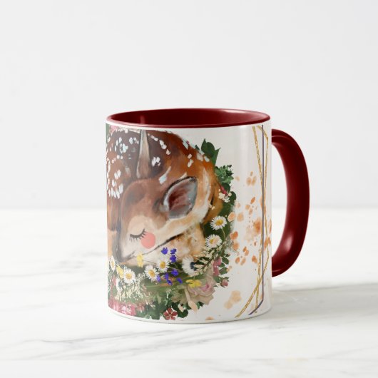 Schlaftier, braune Tiergrafie Tasse (VorderseiteRechts)