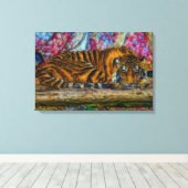 Schlaftiger Leinwanddruck (Insitu (Holzboden))