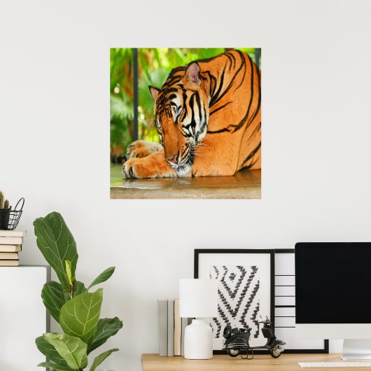 Schlaftiger Poster (Heimbüro)