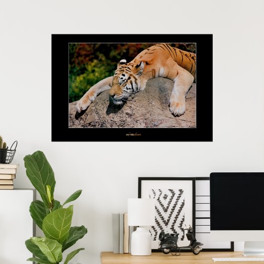 Schlaftiger Poster (Heimbüro)