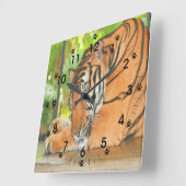 Schlaftiger Quadratische Wanduhr (Winkel)