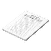Schlaftracker-Notepad Notizblock (Rotiert)