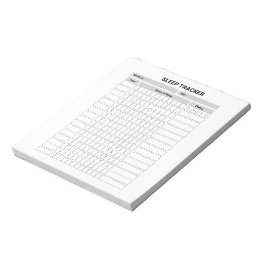 Schlaftracker-Notepad Notizblock (Rotiert)