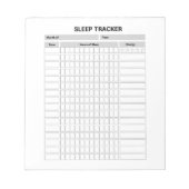 Schlaftracker-Notepad Notizblock (Vorderseite)