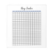 Schlaftracker-Plakattastatur Notizblock (Vorderseite)