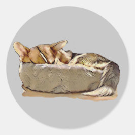 Schlaftricolor Welsh Corgi Sticker