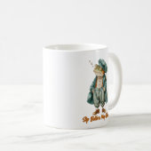Schlaftrunkene Vintage-Frosch-Kaffeetasse Kaffeetasse (VorderseiteRechts)