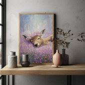 Schlaftür im Feld Blume Poster