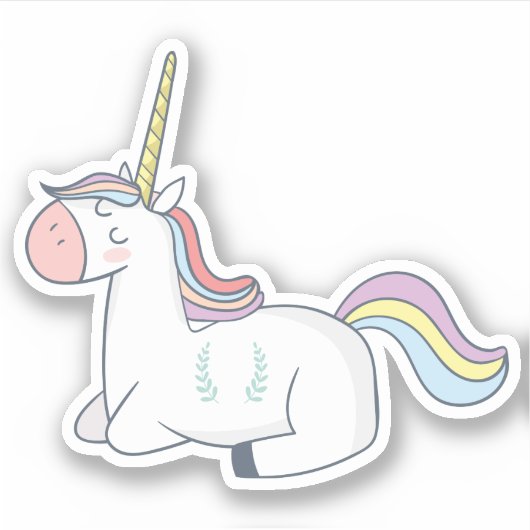 Schlafunicorn Fabulous Sticker (Vorderseite)