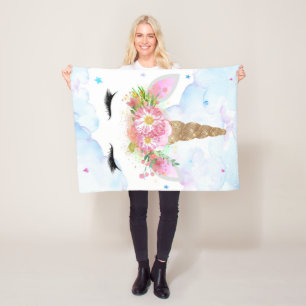 Schlafunicorn Fleecedecke