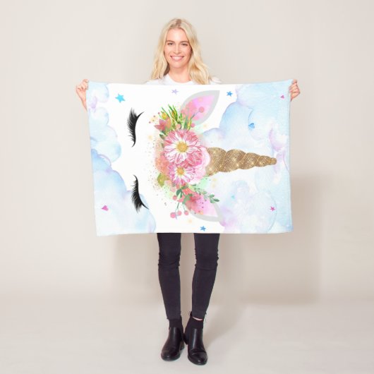 Schlafunicorn Fleecedecke (Beispiel)