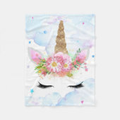 Schlafunicorn Fleecedecke (Vorderseite)
