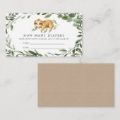 Schlafwagendusche schätzt wie viele Windeln Begleitkarte (Vorne/Hinten)