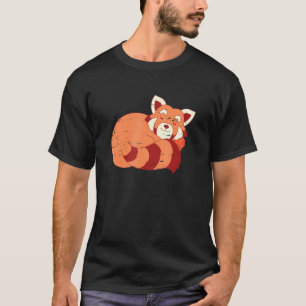 Schlafwald Tierwelt Chinesischer Schlaf Rot T-Shirt