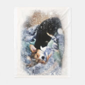 Schlafwalisischer Corgi Fleecedecke (Vorderseite)