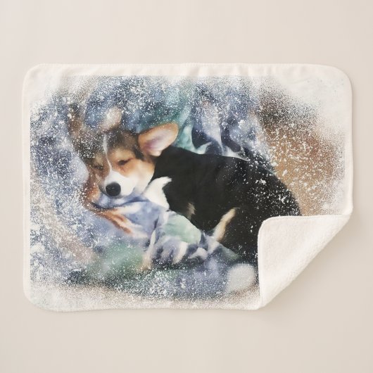 Schlafwalisischer Corgi Sherpadecke (Vorderseite (Horizontal))
