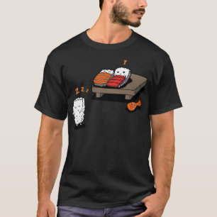 Schlafwandelndes Sushi Lustiges Kawaii Sushi Carto T-Shirt