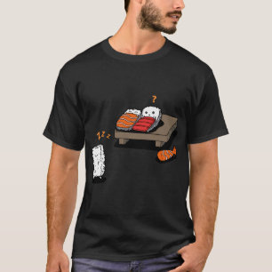 Schlafwandelndes Sushi Lustiges Kawaii Sushi Carto T-Shirt