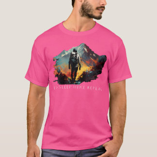 Schlafwanderung wiederholen Wandern Camping Retro T-Shirt