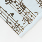 Schlafzeit mit handgeschriebener klassischer Musik Fleecedecke (Ecke)