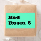 Schlafzimmer 5 Moving Labels in Aqua (Insitu)