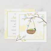 Schlafzimmer Baby - Einladung zur Babydusche (Vorne/Hinten)