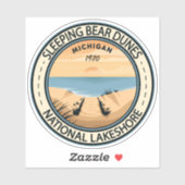 Schlafzimmer Bären Dunes National Lakeshore Michig Aufkleber (Blatt)