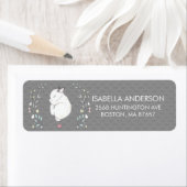 Schlafzimmer Bunny Baby Dusche Adressetikett (Insitu)