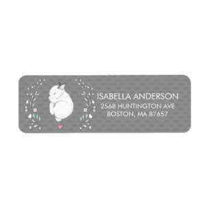 Schlafzimmer Bunny Baby Dusche Adressetikett