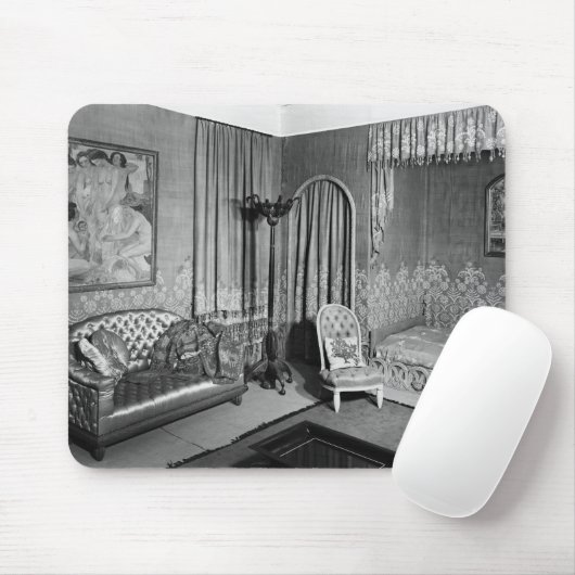 Schlafzimmer, das Jeanne Lanvin c.1920-25 gehört Mousepad (Mit Mouse)