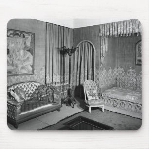 Schlafzimmer, das Jeanne Lanvin c.1920-25 gehört Mousepad