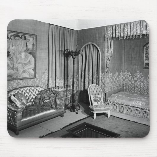 Schlafzimmer, das Jeanne Lanvin c.1920-25 gehört Mousepad (Vorne)