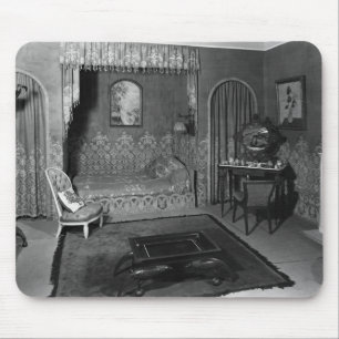 Schlafzimmer, das Jeanne Lanvin c.1920-25 gehört Mousepad