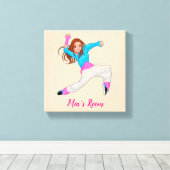 Schlafzimmer für Tanzhip-Hop Leinwanddruck (Insitu (Holzboden))