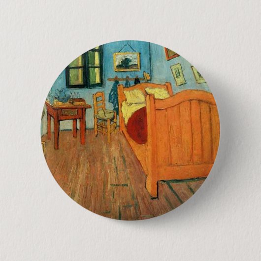 Schlafzimmer in Arles durch Vincent van Gogh Button (Vorderseite)