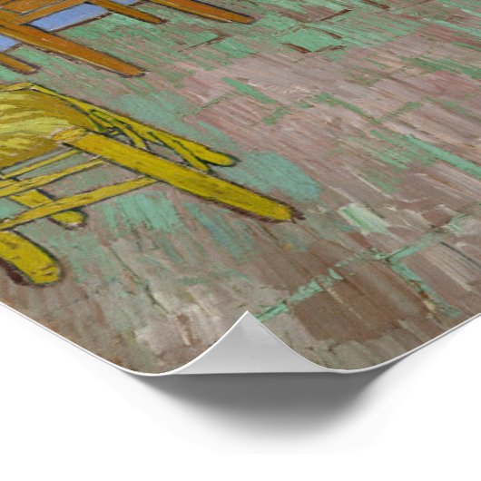 Schlafzimmer in Arles mit schwarzer Katze - Van Go Poster (Ecke)