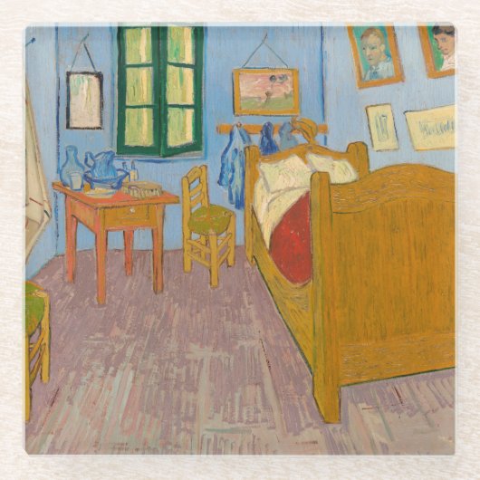 Schlafzimmer in Arles | Vincent van Gogh Glasuntersetzer (Vorderseite)