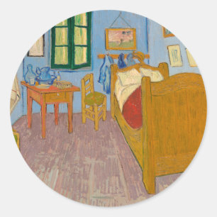 Schlafzimmer in Arles   Vincent van Gogh Runder Aufkleber