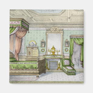 Schlafzimmer in der Renaissanceart (Farbelitho) Magnet