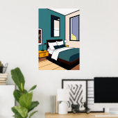 Schlafzimmer - Leinwand Printing Poster (Heimbüro)