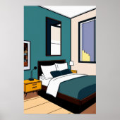 Schlafzimmer - Leinwand Printing Poster (Vorne)
