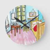 Schlafzimmer Runde Wanduhr (Vorderseite)