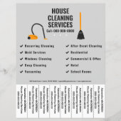 Schlafzimmer, Staubsaugerreinigung Abreißen Streif Flyer (Vorne)