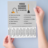 Schlafzimmer, Staubsaugerreinigung Abreißen Streif Flyer (Hand)